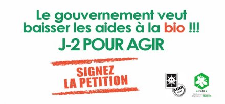 Petition Aide à la bio